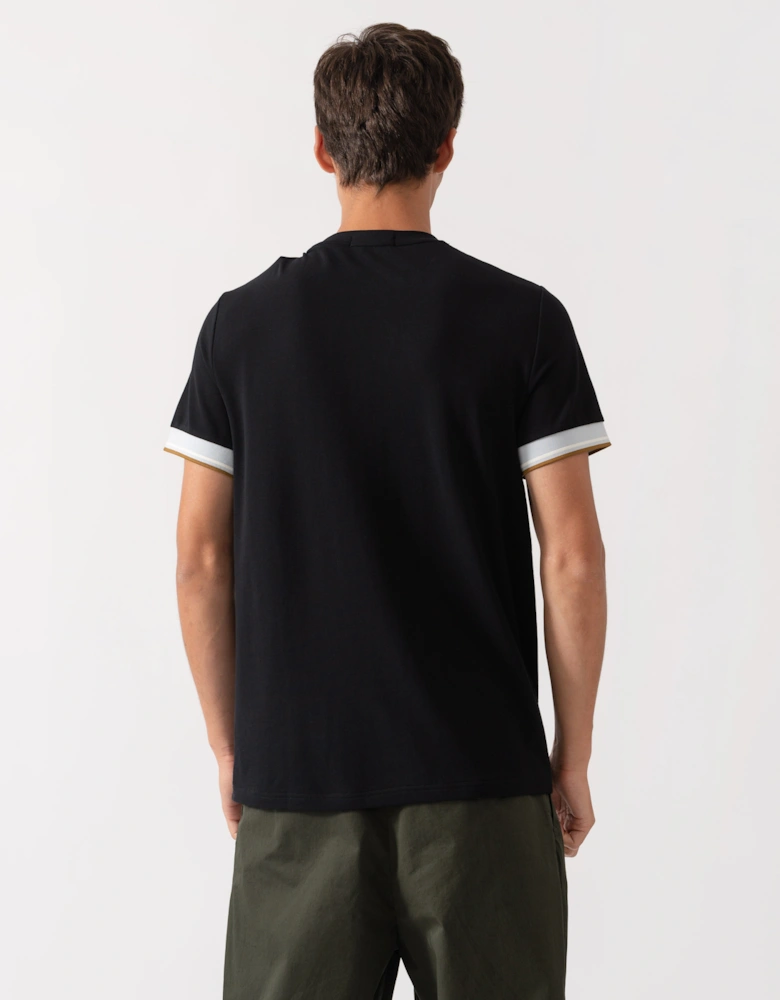 Fred Perry Mens Twin Tipped Cuff T-Shirt - Black R88