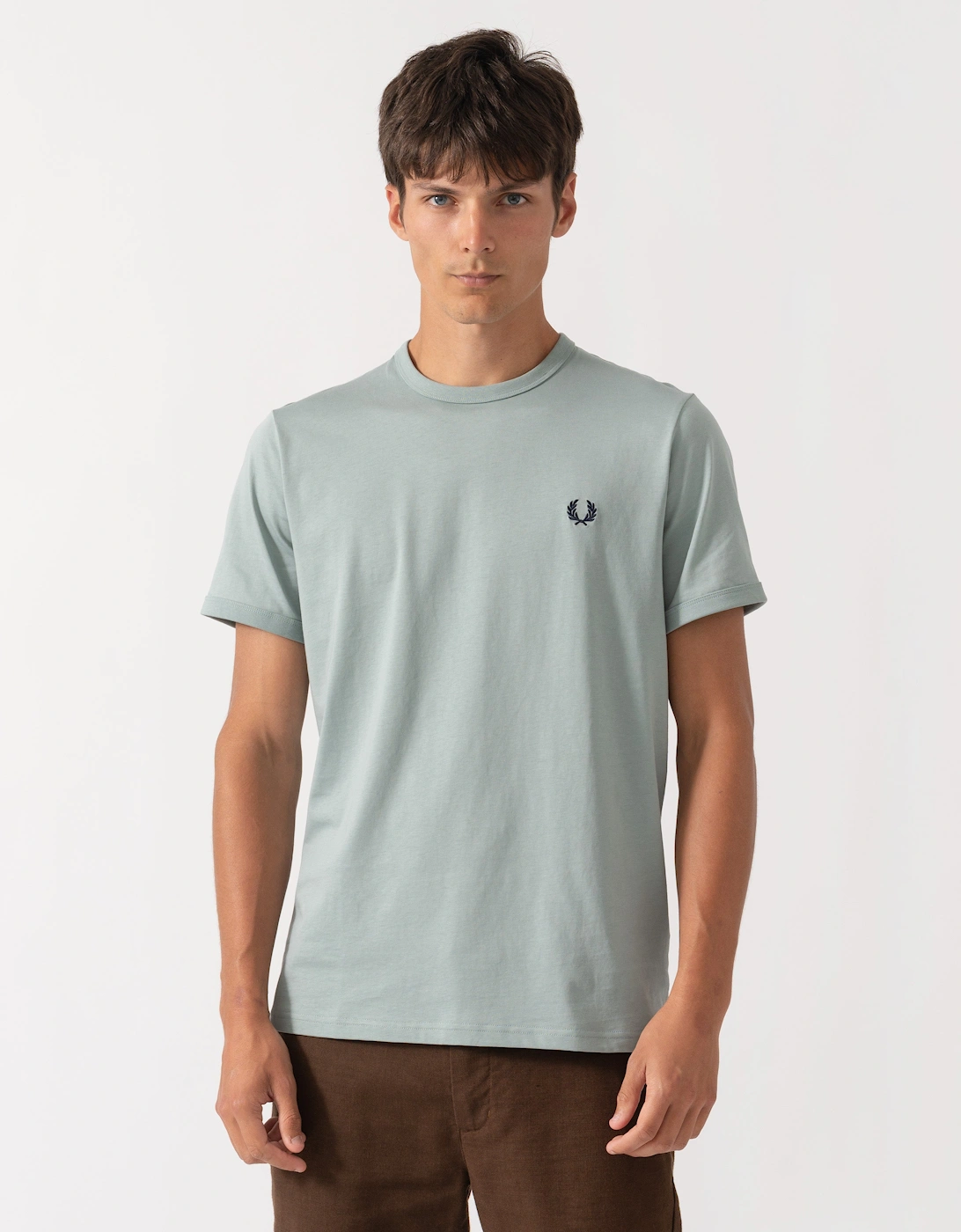 Fred Perry Mens Ringer T-Shirt - Silver Blue 62C, 5 of 4