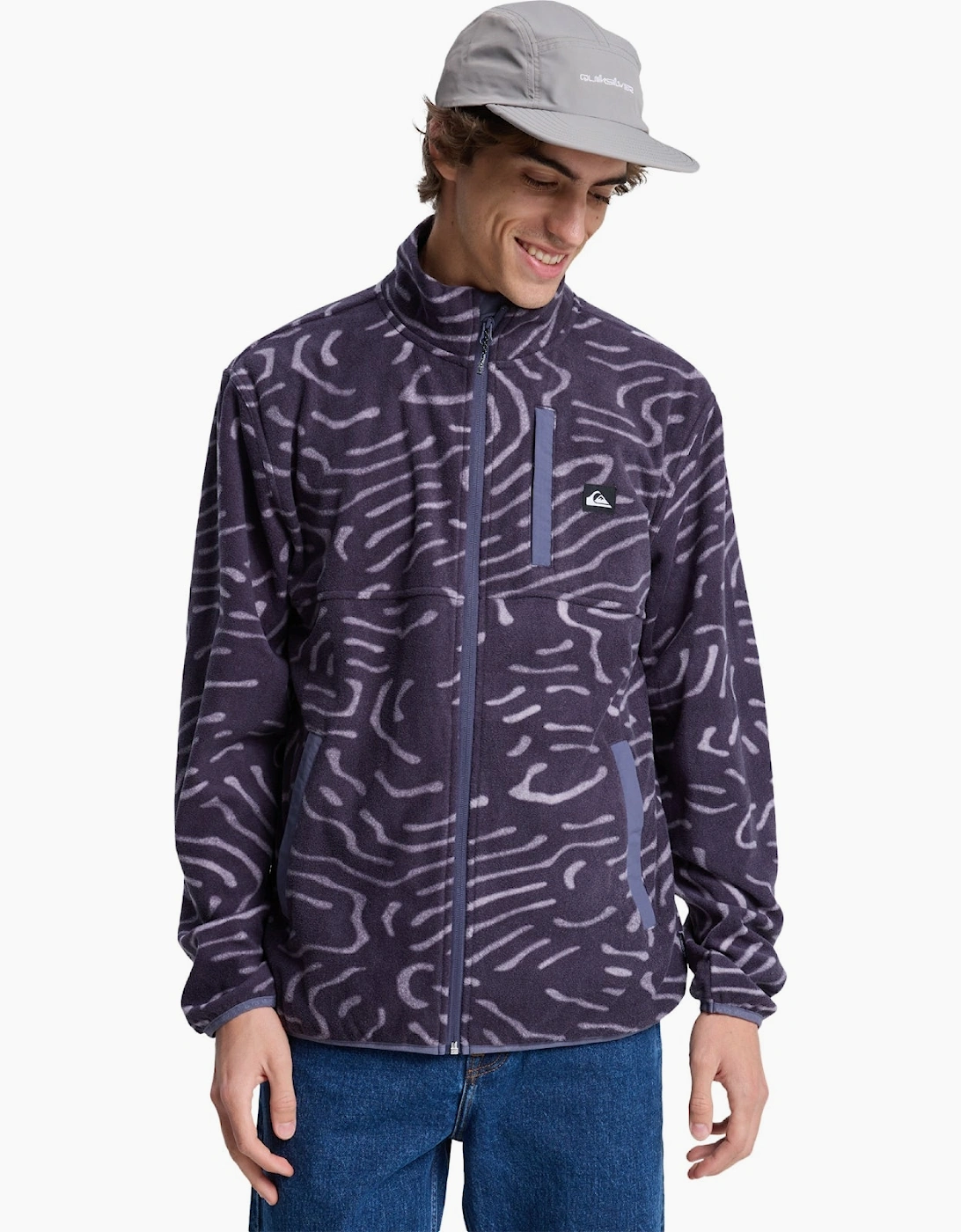 Quiksilver Mens No Destination Micro Fleece Full Zip Fleece
