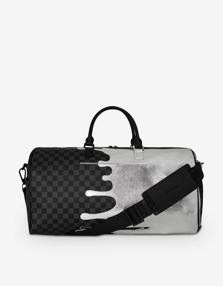 Sprayground Kids Silver Side Drip Duffle Bag in Black (33cm)