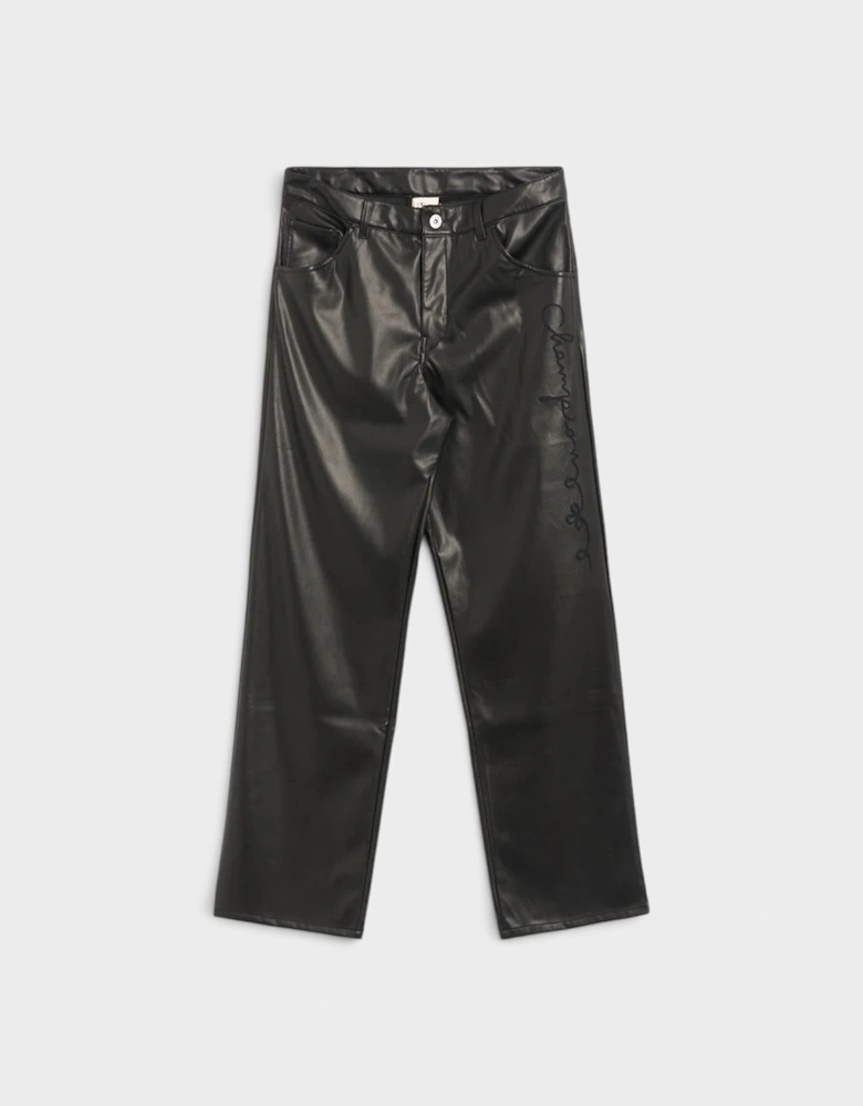 Angelo Baque Long Casual Pants Black