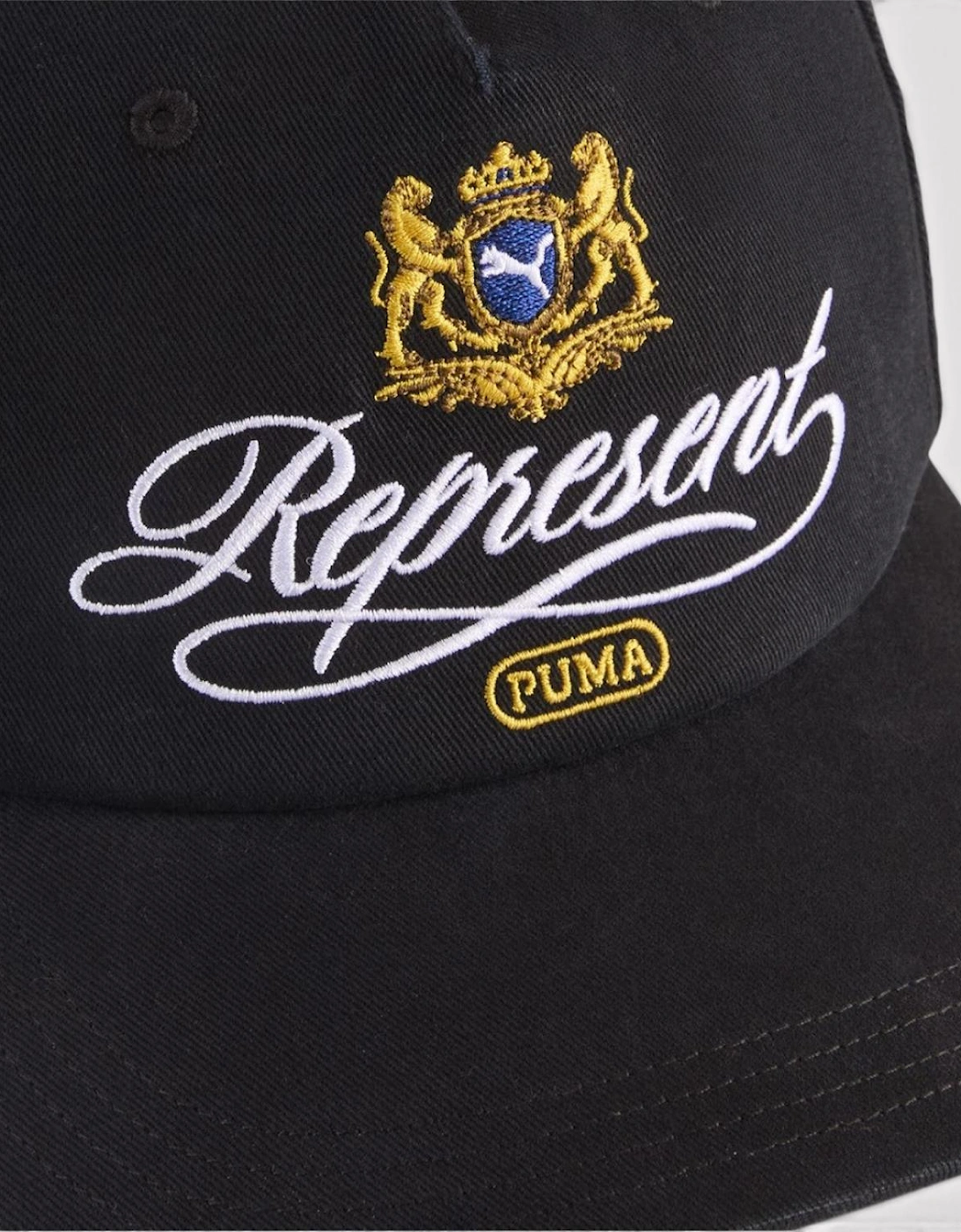 Puma Embroidered Logo Crest Cap Black