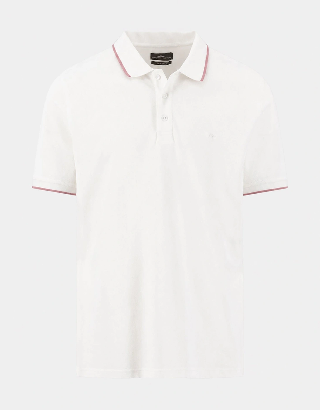 Contrast Tipped 2-Ply Cotton Polo Shirt White, 3 of 2