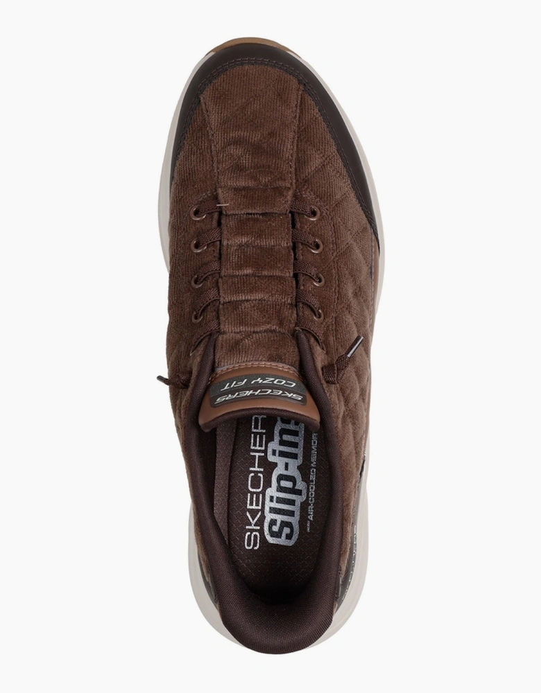 Skechers Contour Foam Cordelux Textile Men's Brown Cozycord/Pu Trainers
