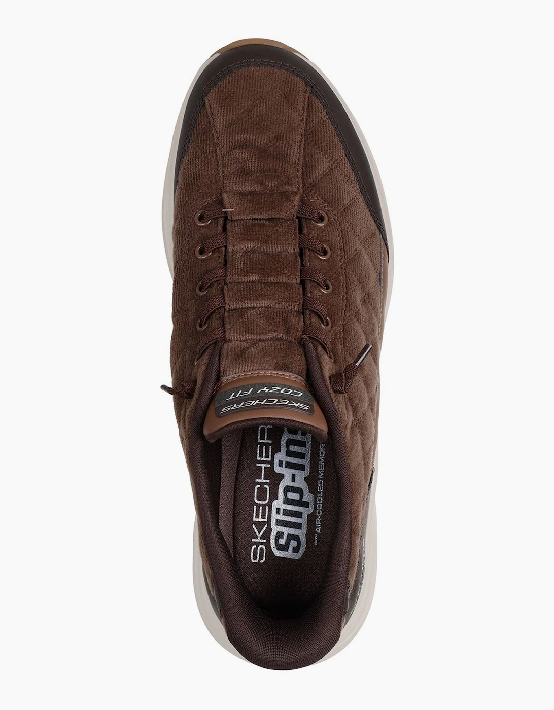 Skechers Contour Foam Cordelux Textile Men's Brown Cozycord/Pu Trainers