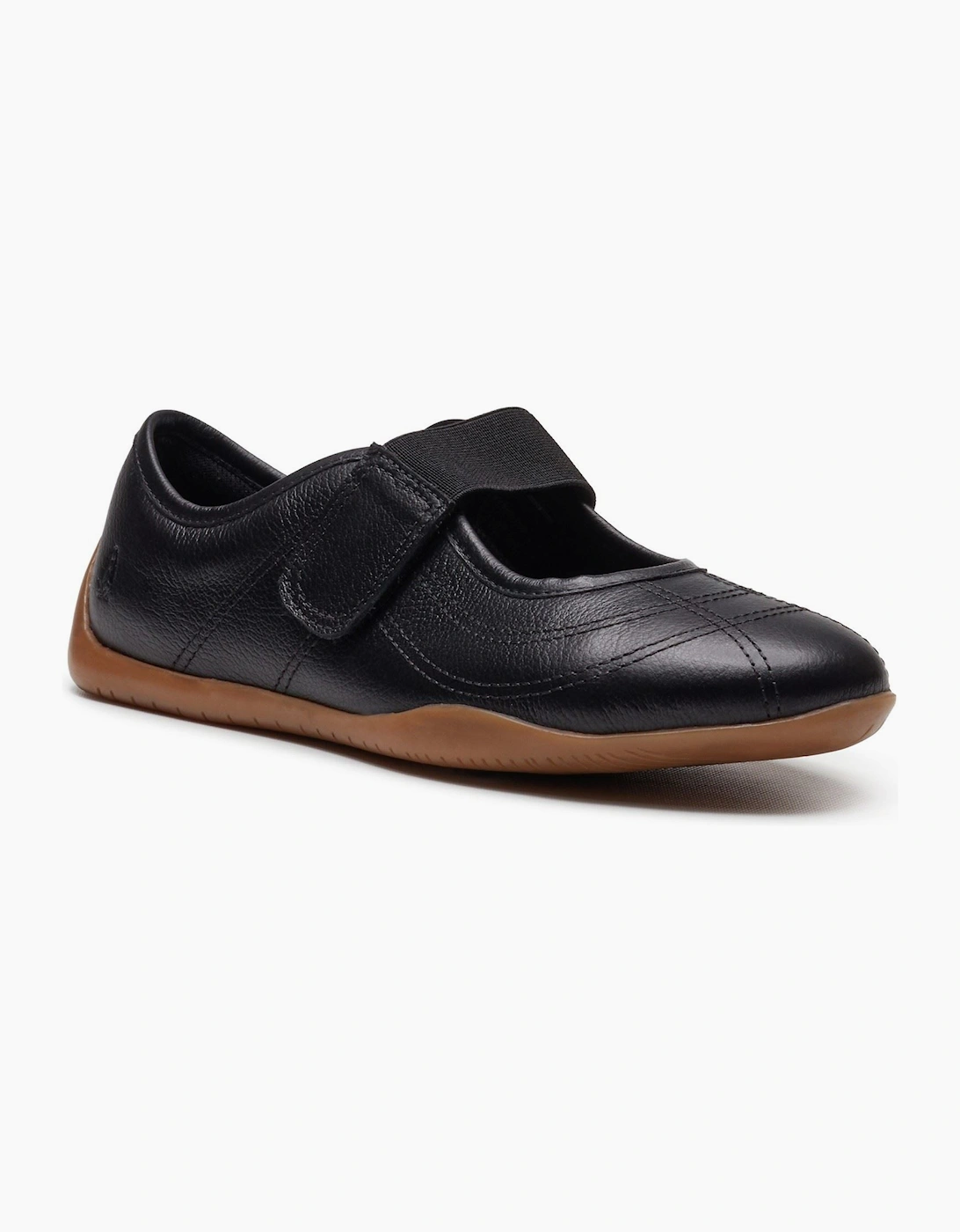 Hush Puppies Juno Sneakerina Leather Women's BLACK Flats, 9 of 8