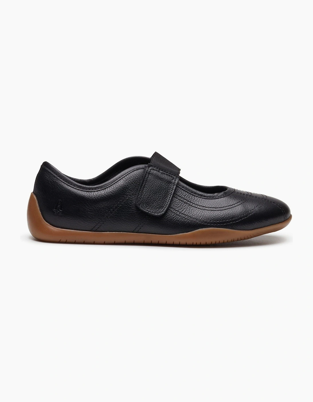Hush Puppies Juno Sneakerina Leather Women's BLACK Flats