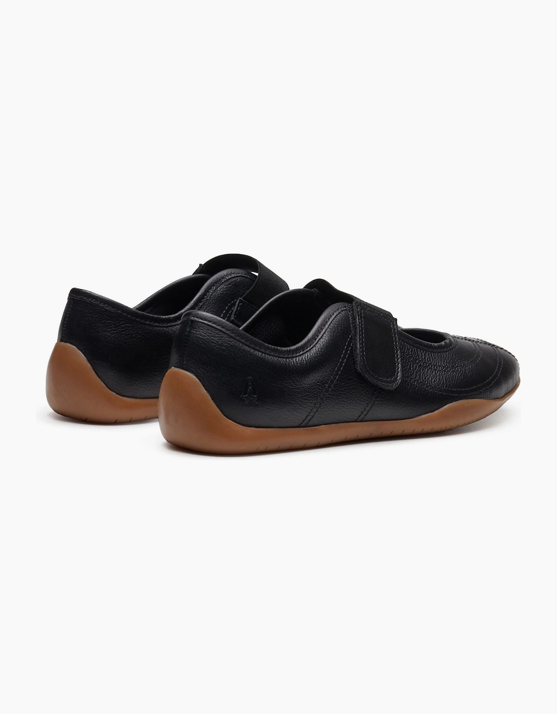 Hush Puppies Juno Sneakerina Leather Women's BLACK Flats