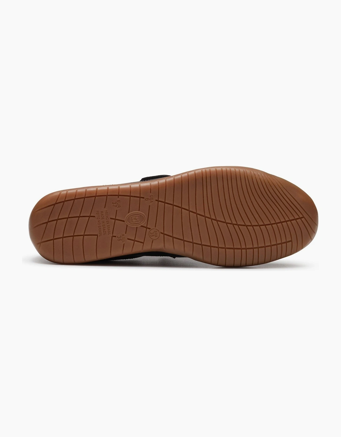 Hush Puppies Juno Sneakerina Leather Women's BLACK Flats
