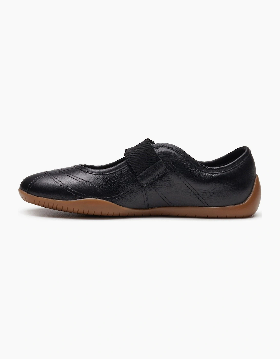 Hush Puppies Juno Sneakerina Leather Women's BLACK Flats