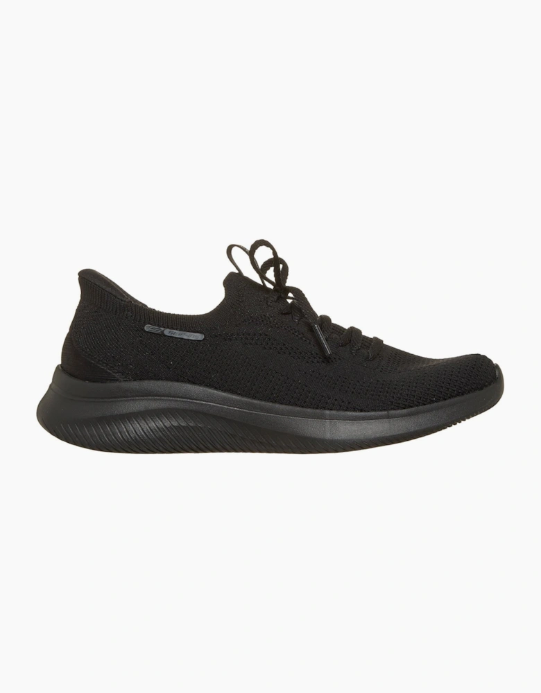 Skechers Ultra Flex 4.0 Polyester Women's Black / Black Sole Trainers
