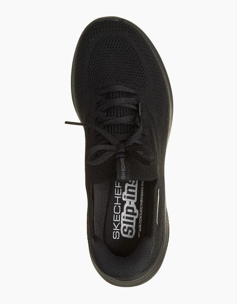 Skechers Ultra Flex 4.0 Polyester Women's Black / Black Sole Trainers