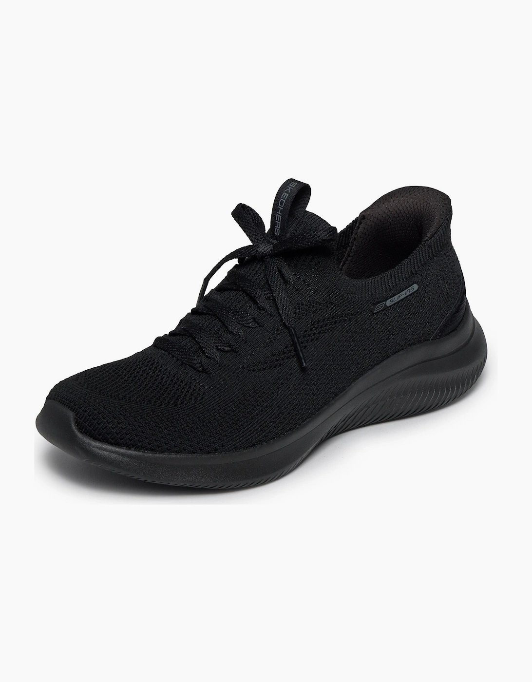 Skechers Ultra Flex 4.0 Polyester Women's Black / Black Sole Trainers
