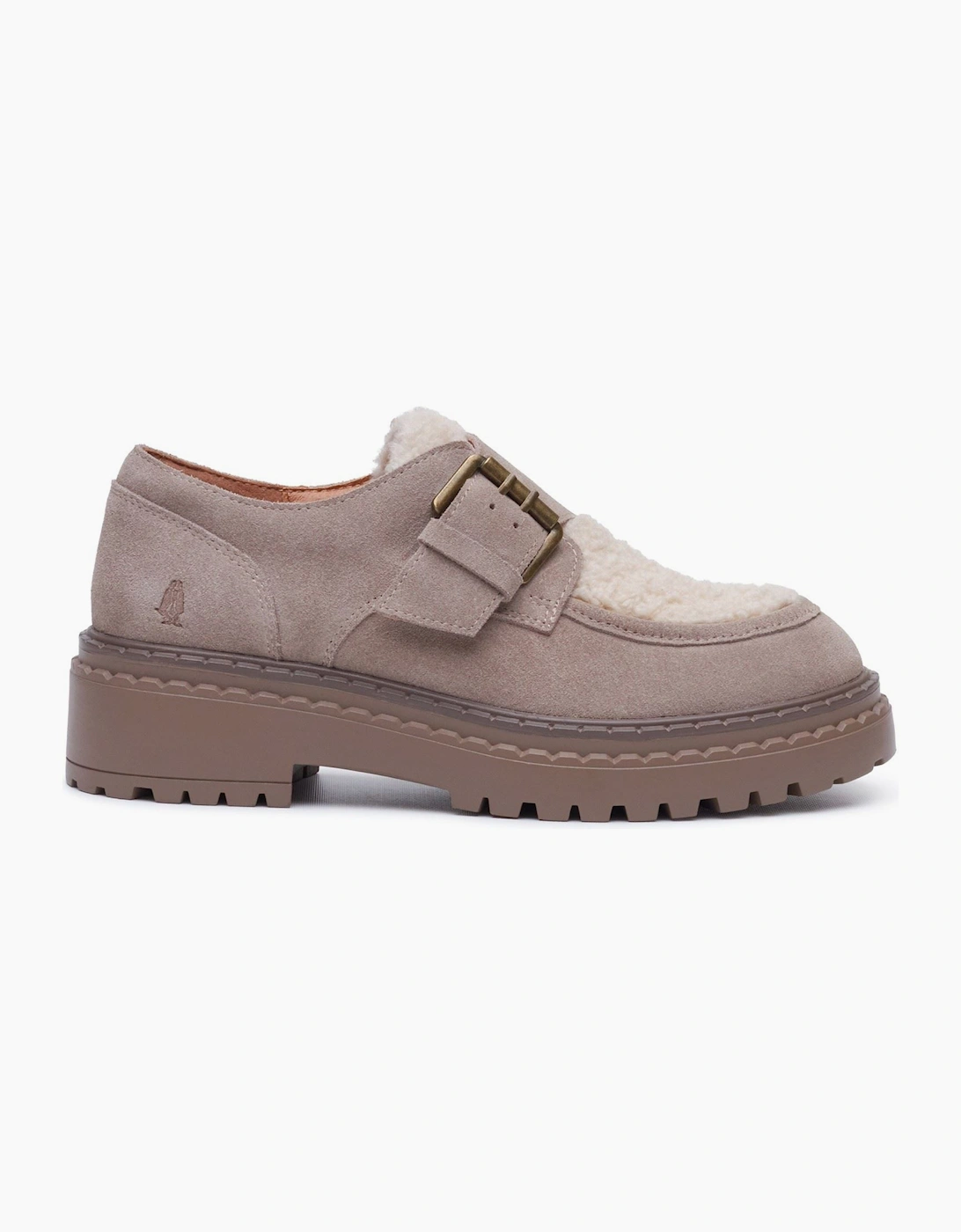 Hush Puppies Orla Monk Leather Women's Taupe Loafers