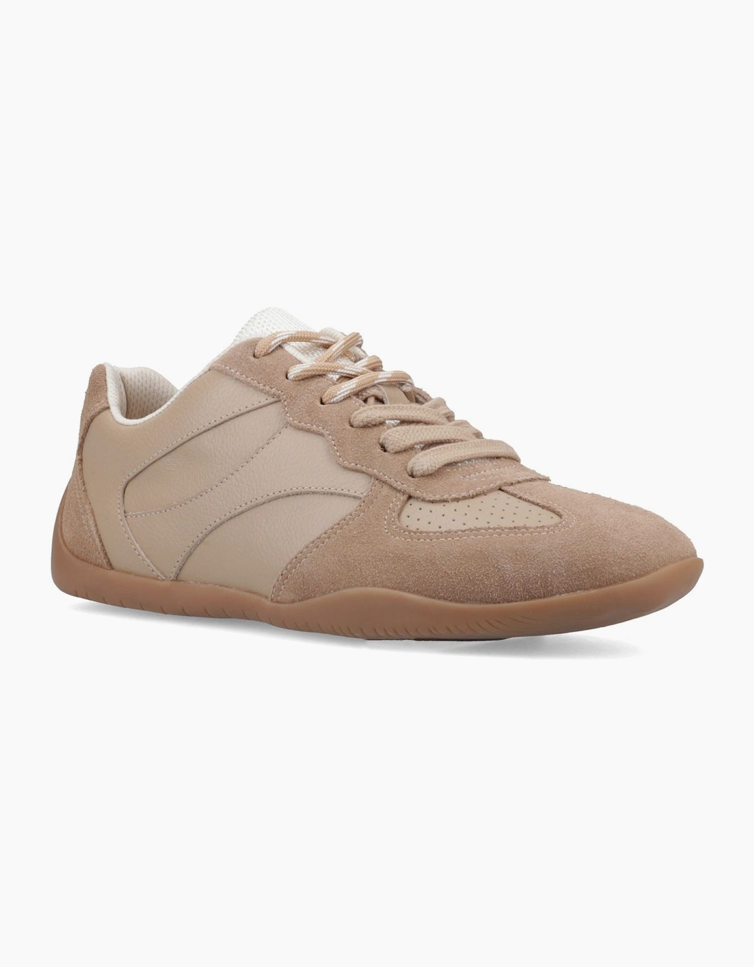 Hush Puppies Jovie Leather Women's LIGHT TAN Trainers, 5 of 4