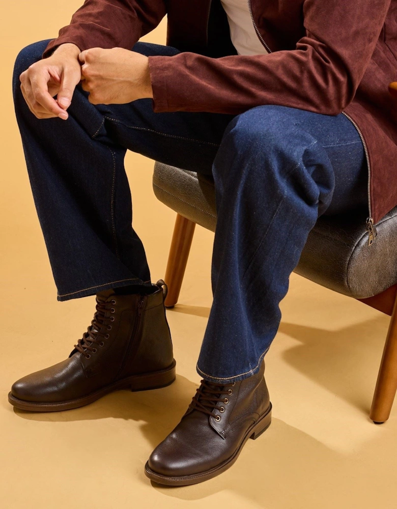 Hush Puppies Irwin Leather Men's BROWN Ankle Boots