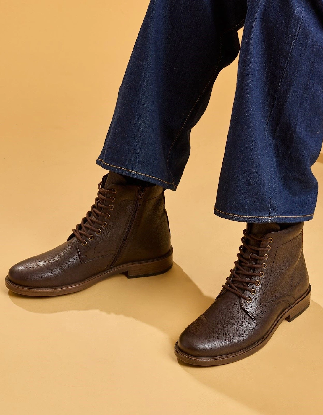 Hush Puppies Irwin Leather Men's BROWN Ankle Boots