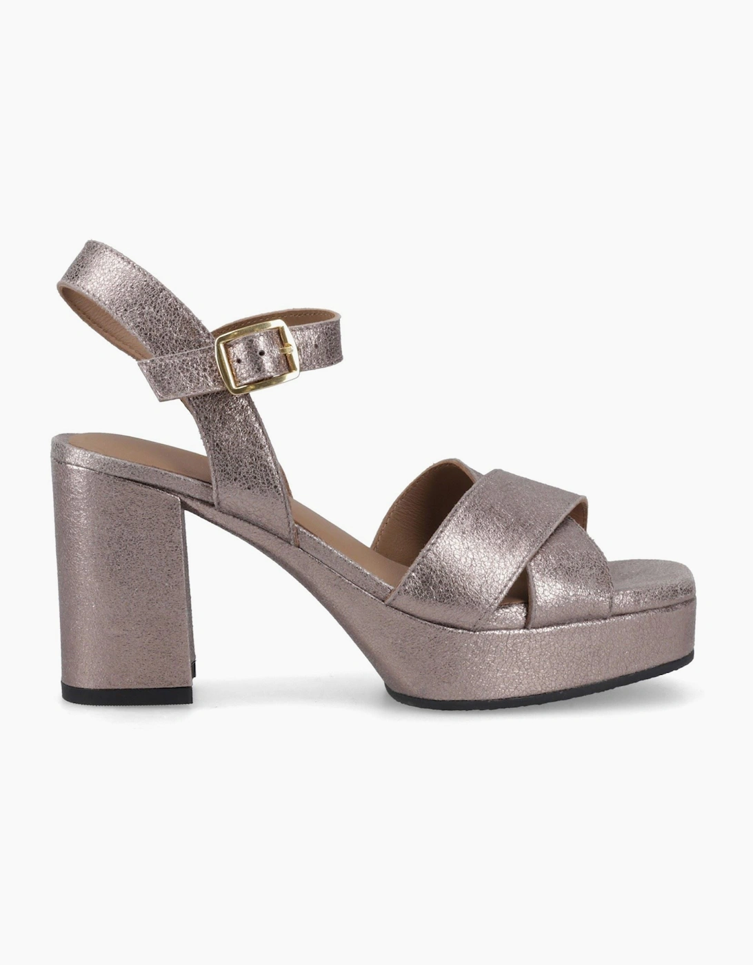 Hush Puppies Ophelia Leather Heel Suede Women's Pewter Slim Fit Heels