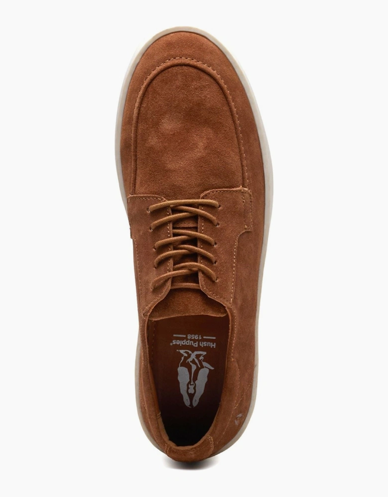 Hush Puppies Riven Lace Up Leather Men's TAN Lace-Up Shoes