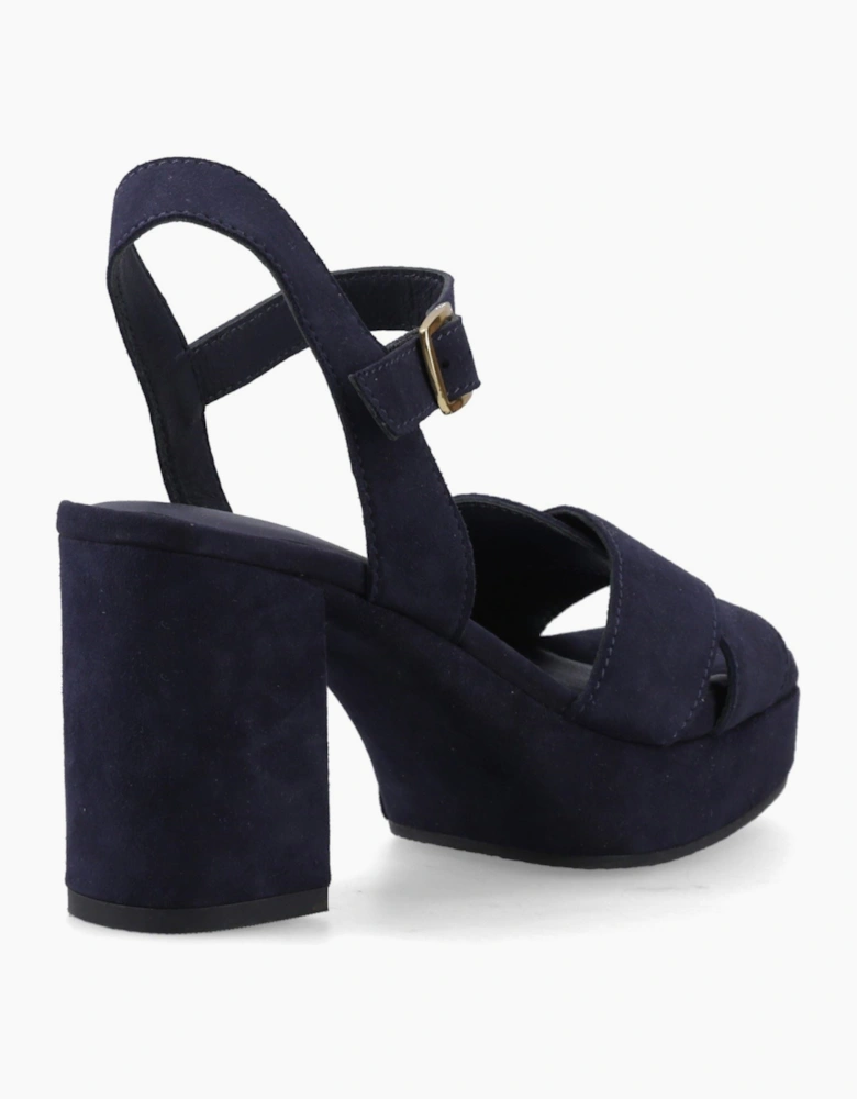 Hush Puppies Ophelia Suede Women's Navy Sandals