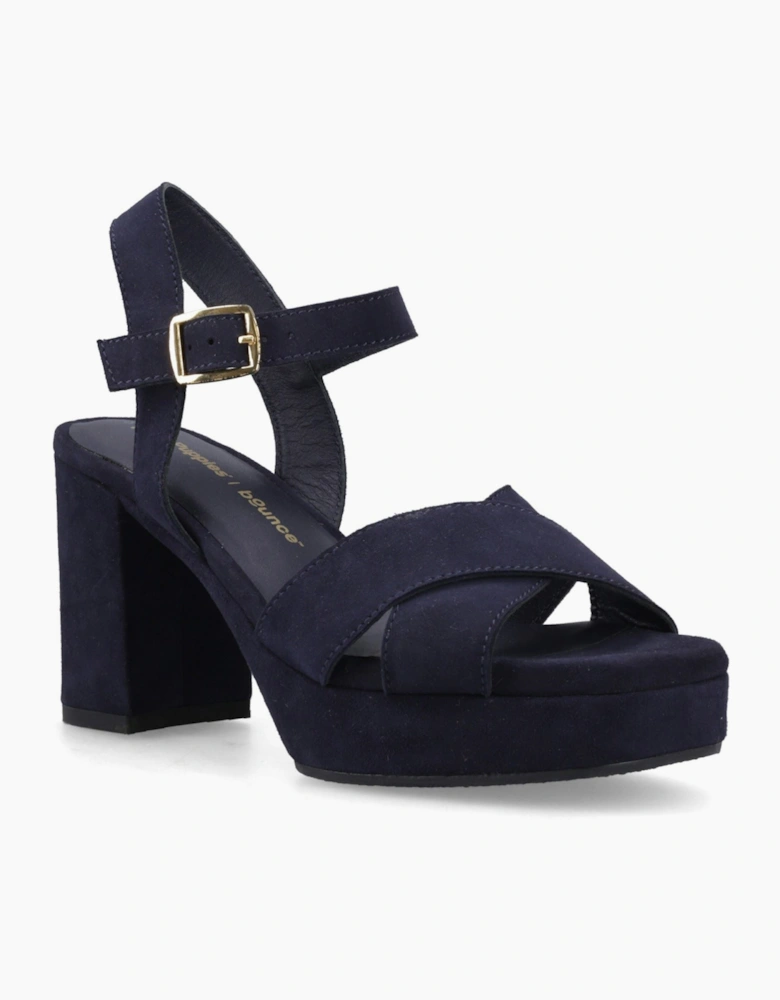 Hush Puppies Ophelia Suede Women's Navy Sandals