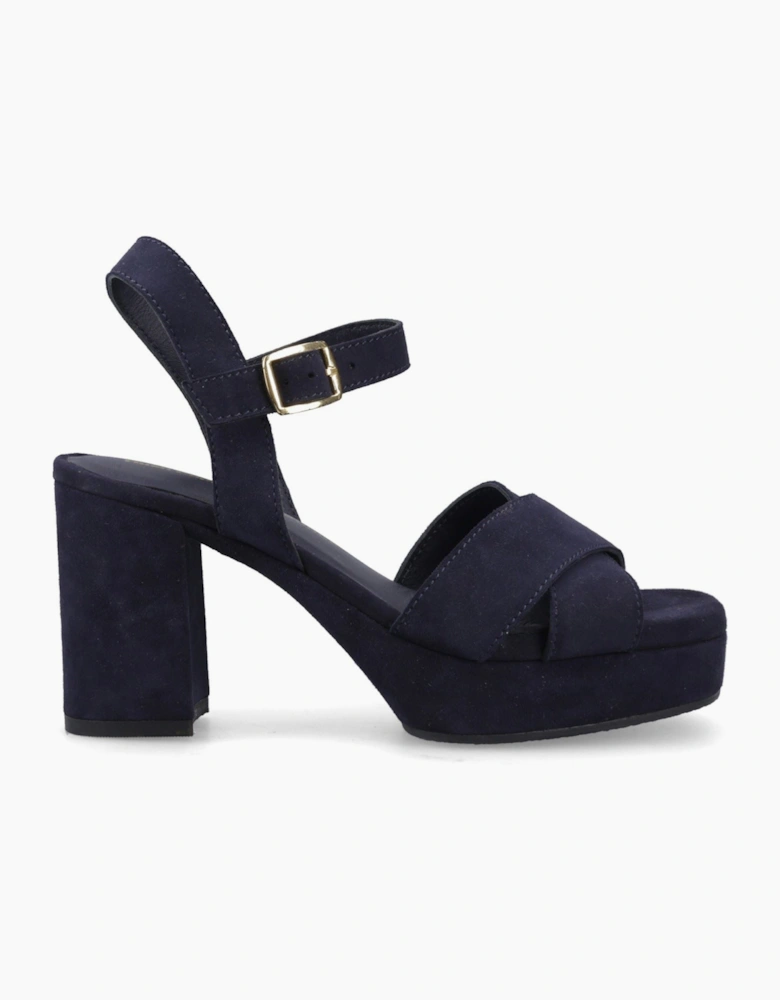 Hush Puppies Ophelia Suede Women's Navy Sandals