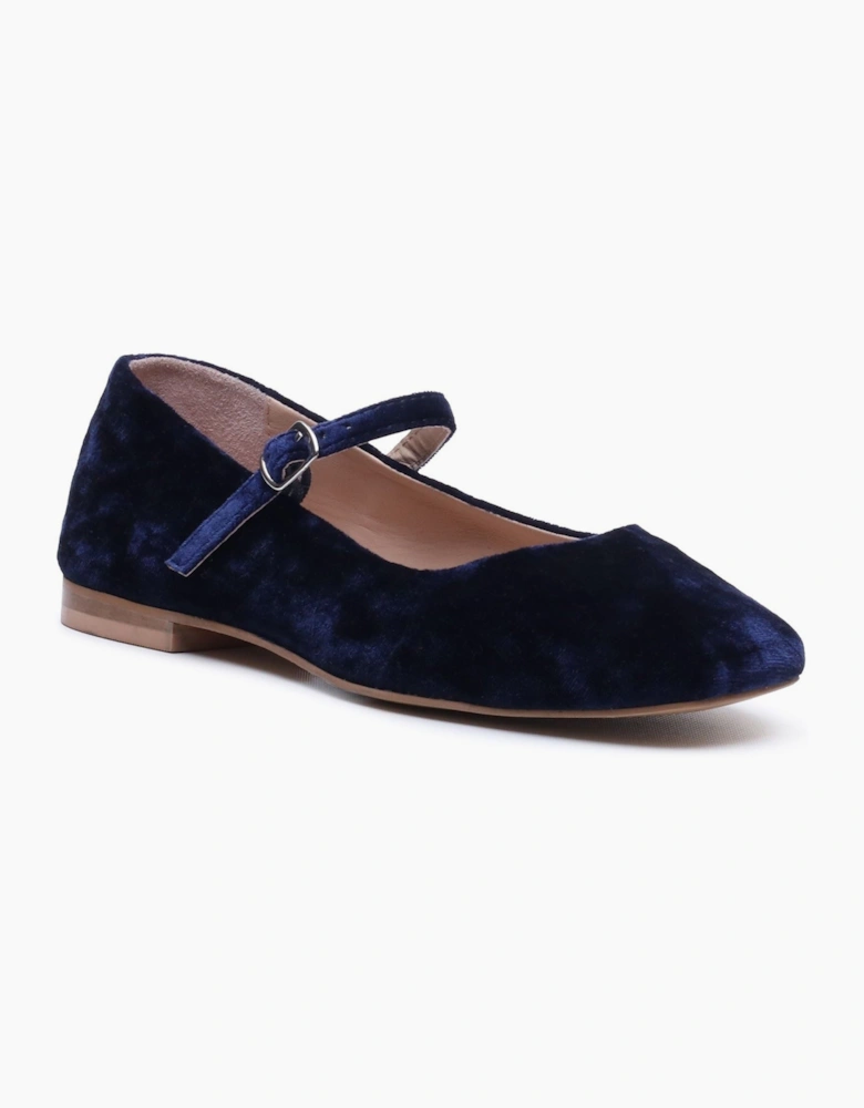 Hush Puppies Pasha Velvet Women's Navy Flats