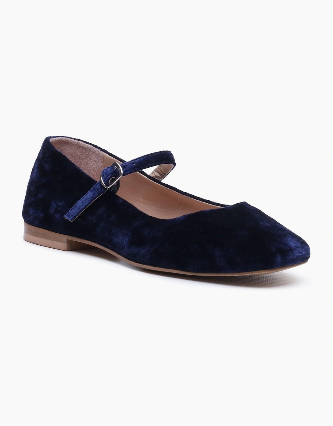 Hush Puppies Pasha Velvet Women's Navy Flats, 8 of 7