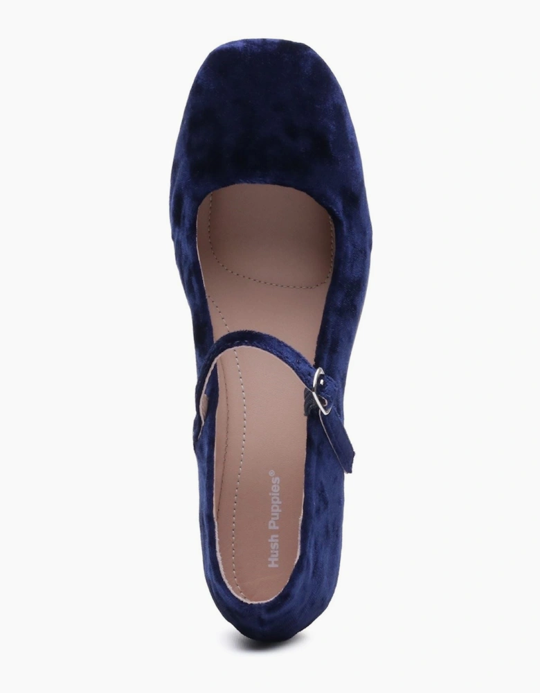 Hush Puppies Pasha Velvet Women's Navy Flats