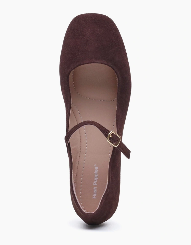 Hush Puppies Pasha Suede Women's Chocolate Flats