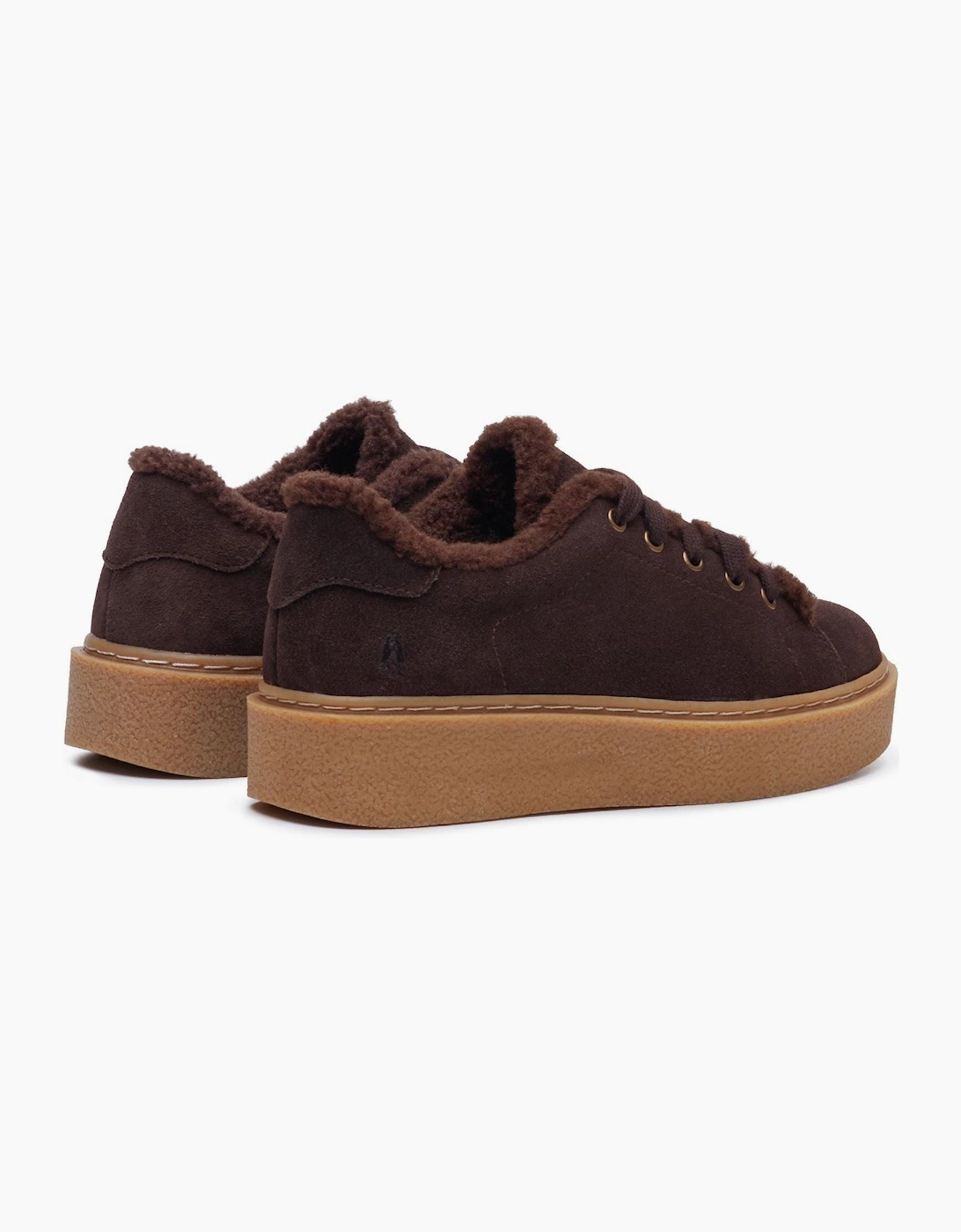 Hush Puppies Brinlee Fur Suede Women's BROWN Trainers