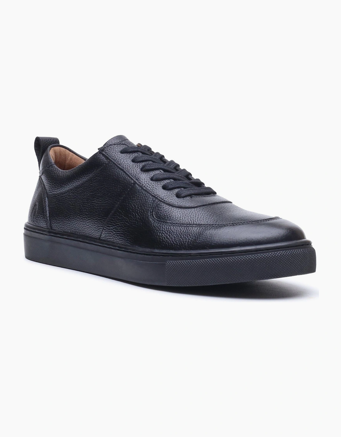 Hush Puppies Ciro Leather Men's BLACK Trainers, 8 of 7