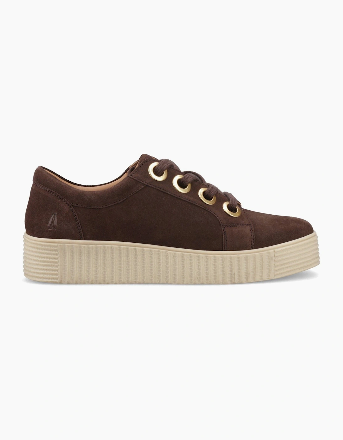 Hush Puppies Tamsin Suede Women's Chocolate Slim Fit Trainers