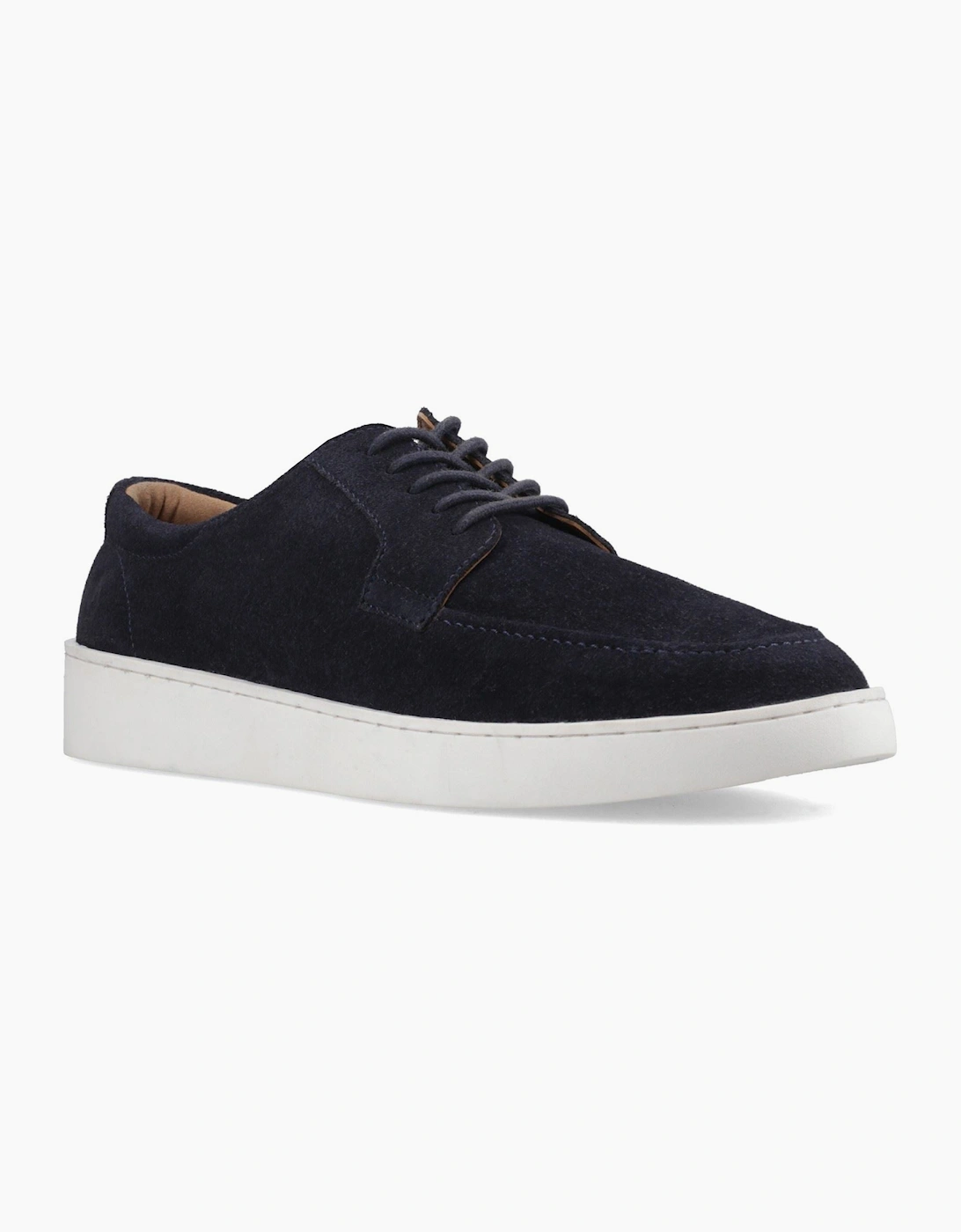 Hush Puppies Riven Lace Up Leather Men's NAVY Lace-Up Shoes, 6 of 5