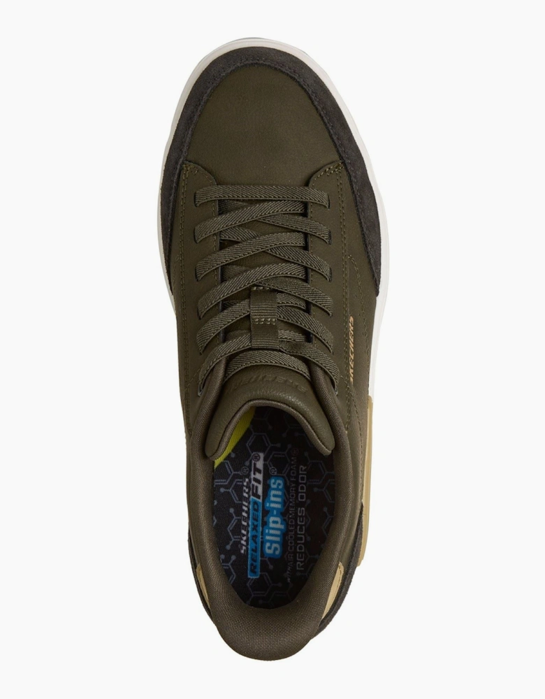 Skechers Verloma Radical Men's Olive Synthetic / Suede Trainers