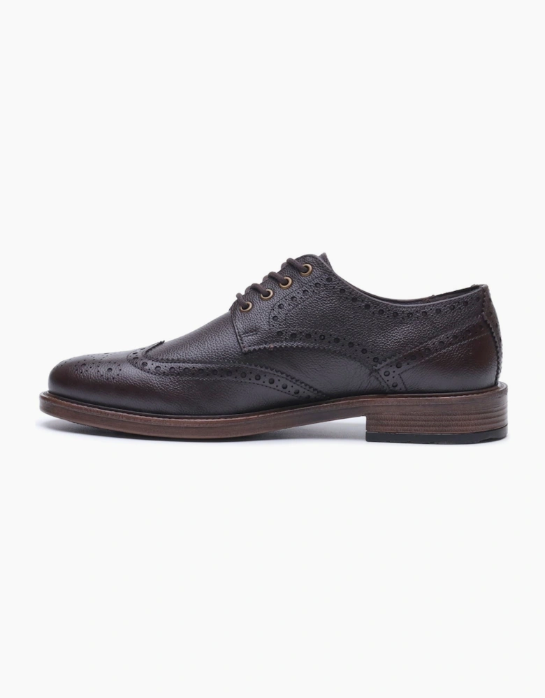 Hush Puppies Isaac Leather Men's BROWN Brogues Shoes