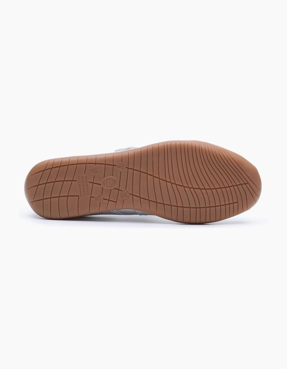 Hush Puppies Juno Sneakerina Leather Women's SILVER Flats