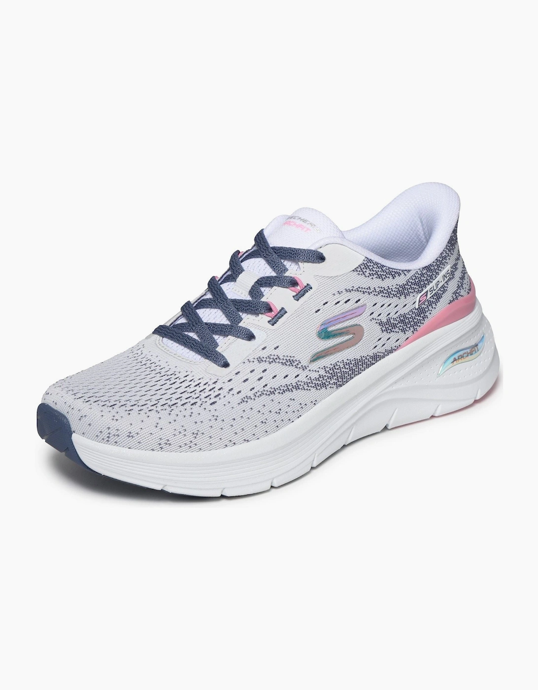 Skechers Arch Fit 3.0 Textile Women's White Mesh/Multi Trim Trainers