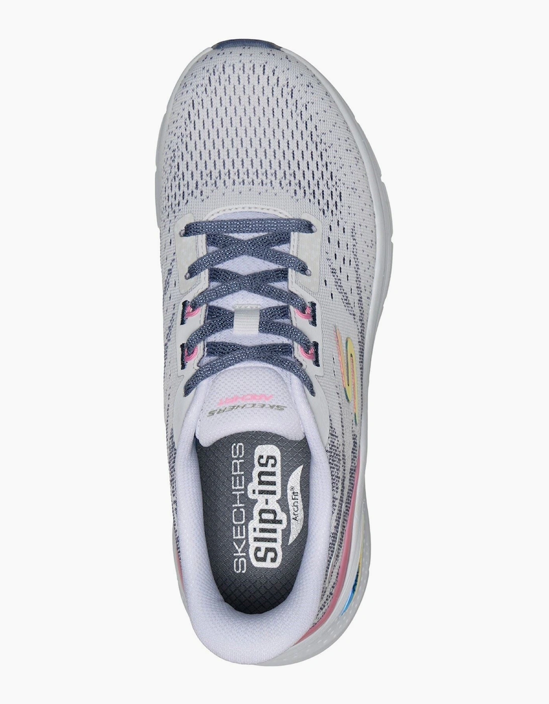 Skechers Arch Fit 3.0 Textile Women's White Mesh/Multi Trim Trainers