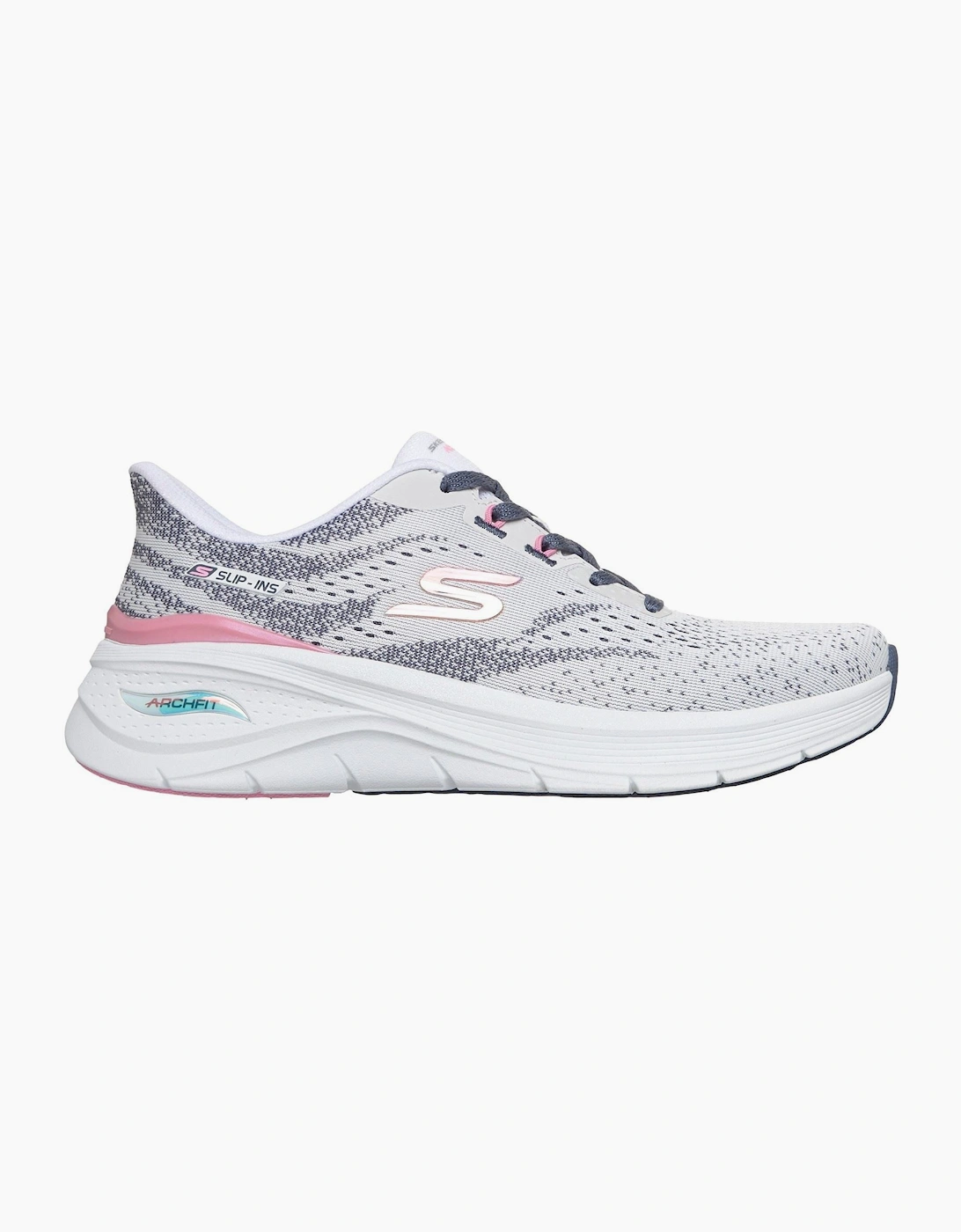 Skechers Arch Fit 3.0 Textile Women's White Mesh/Multi Trim Trainers