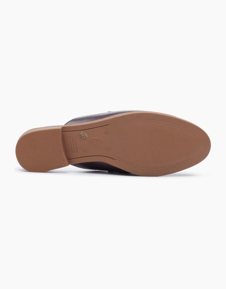 Hush Puppies Calla Leather Women's Chocolate Mules