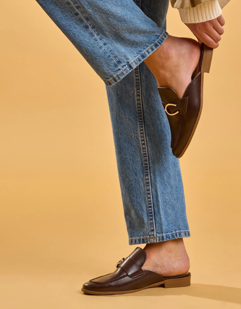 Hush Puppies Calla Leather Women's Chocolate Mules