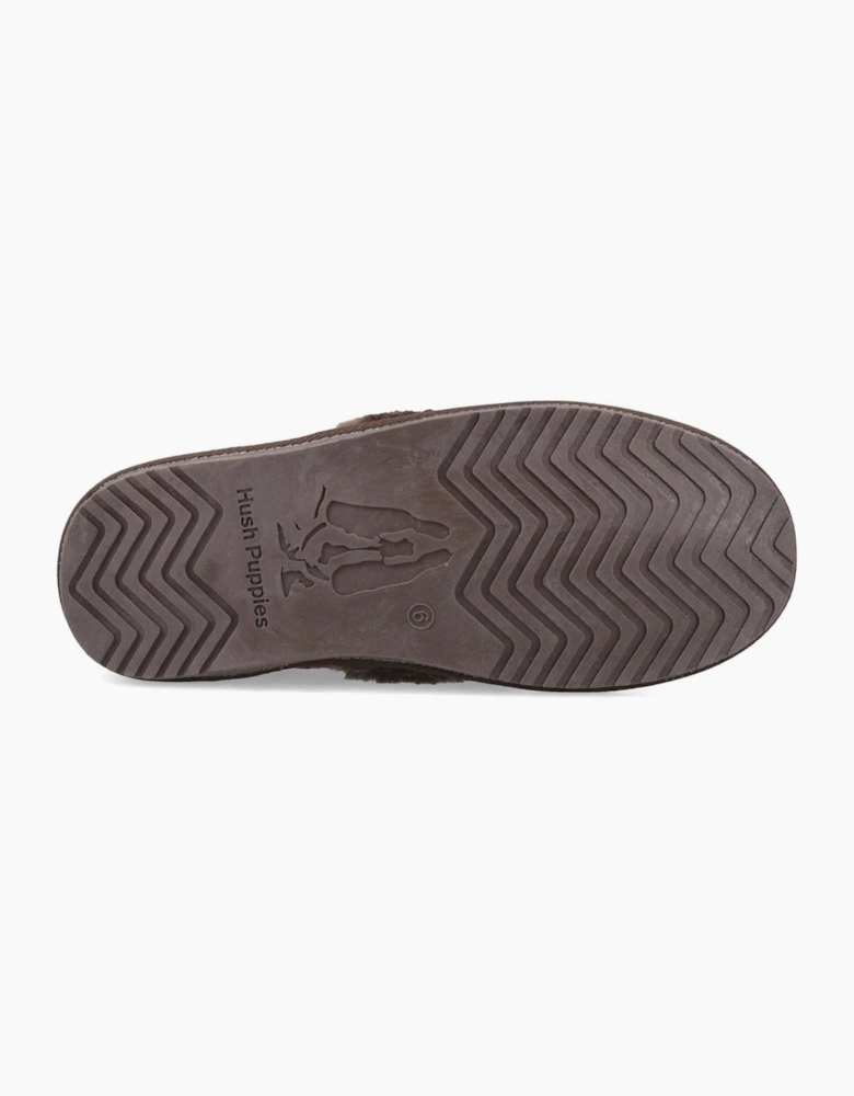 Hush Puppies Ariel Suede Women's Chocolate Slippers