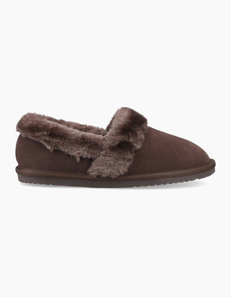 Hush Puppies Ariel Suede Women's Chocolate Slippers