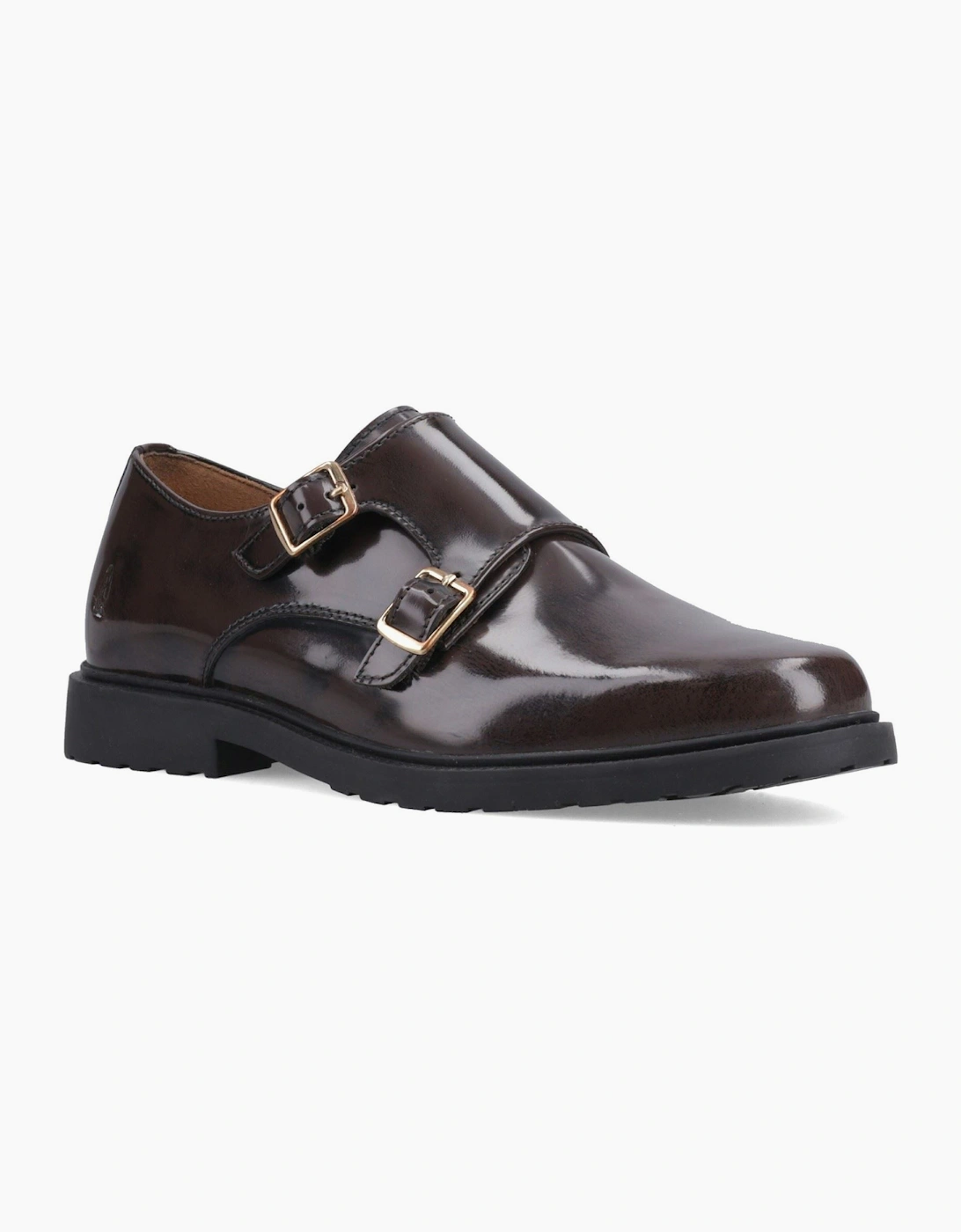 Hush Puppies Women's Brown Verity Hi-Shine Leather Chocolate Shoes - Size 6