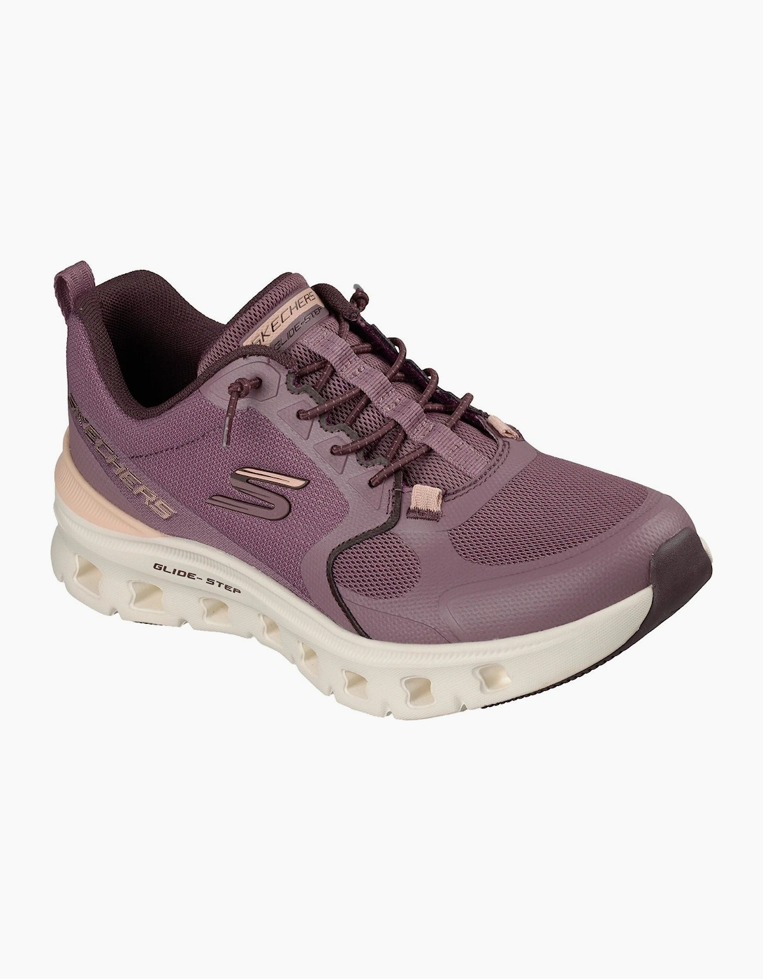 Skechers Glide-Step Pro Textile Women's Plum Mesh/Synthetic/Peach Trim Trainers, 6 of 5
