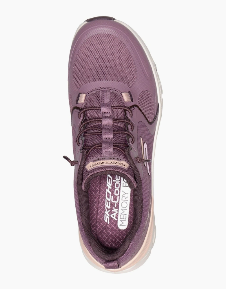 Skechers Glide-Step Pro Textile Women's Plum Mesh/Synthetic/Peach Trim Trainers