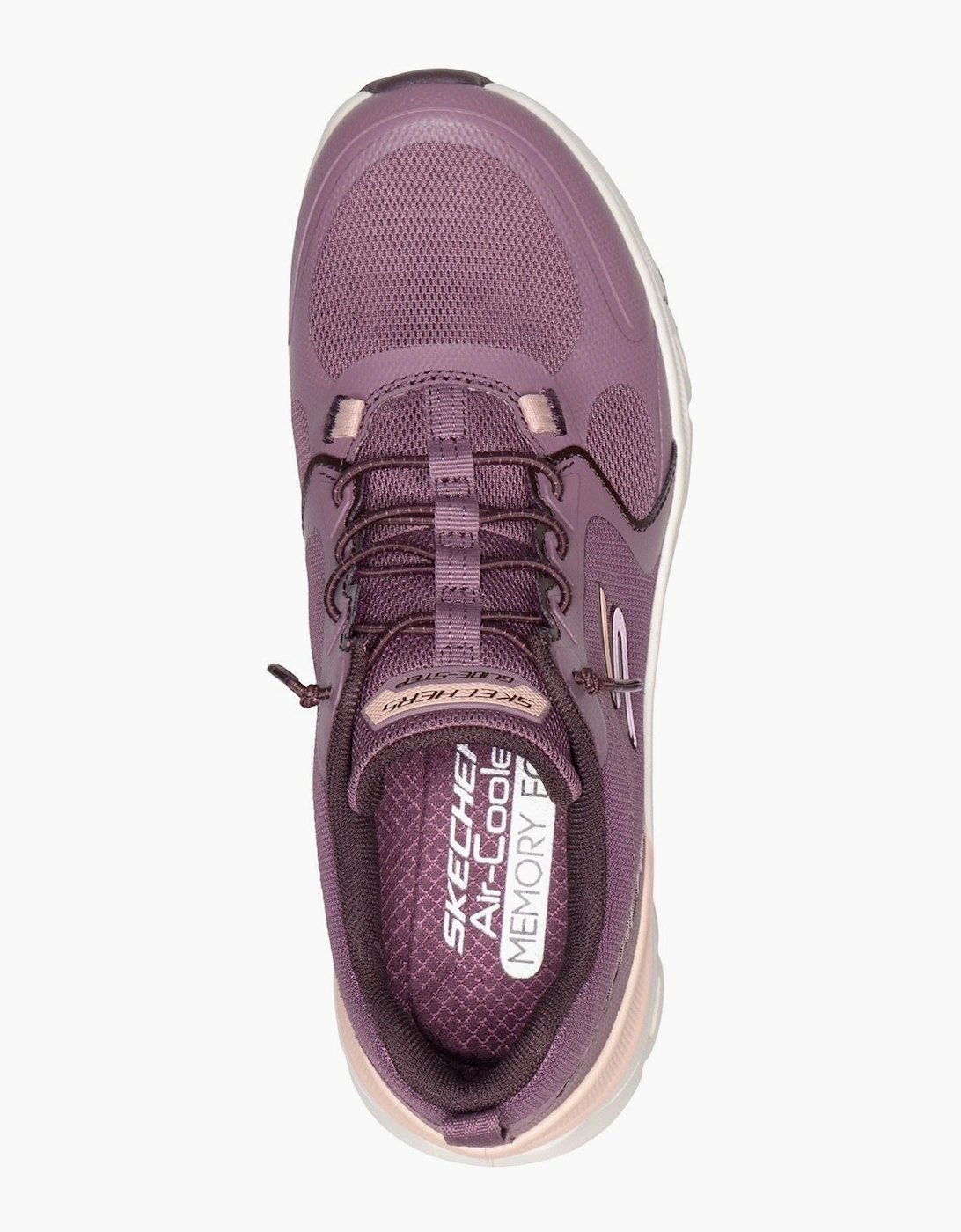 Skechers Glide-Step Pro Textile Women's Plum Mesh/Synthetic/Peach Trim Trainers