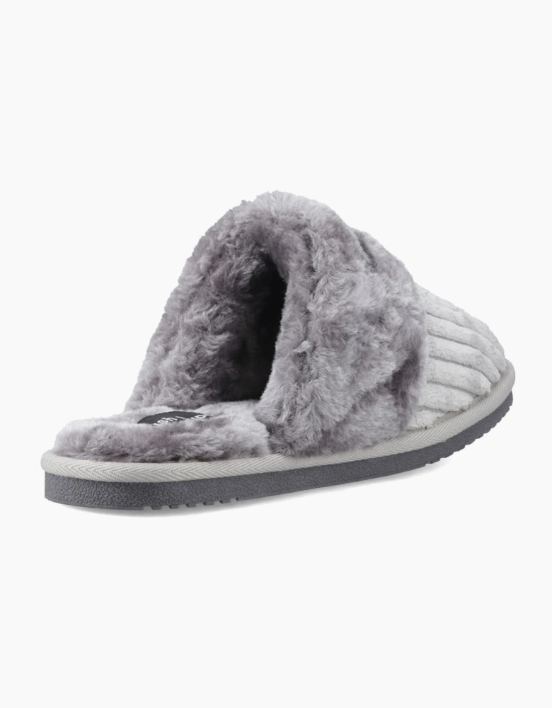 Hush Puppies Arianna Cord Polyester Women's Grey Slippers