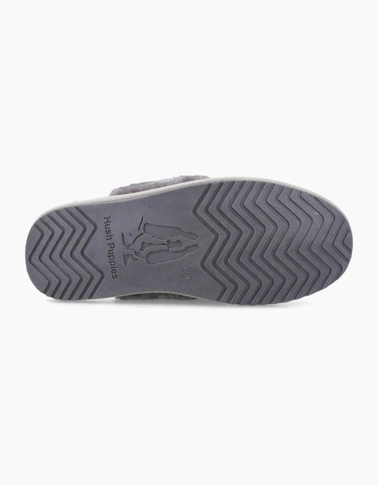 Hush Puppies Arianna Cord Polyester Women's Grey Slippers